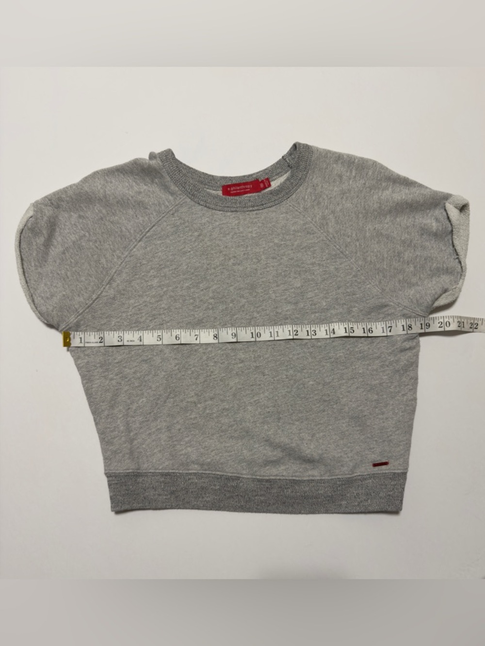 n:PHILANTHROPY Colby Crewneck Sweatshirt Heather French Terry Gray Size XS - Picture 9 of 10